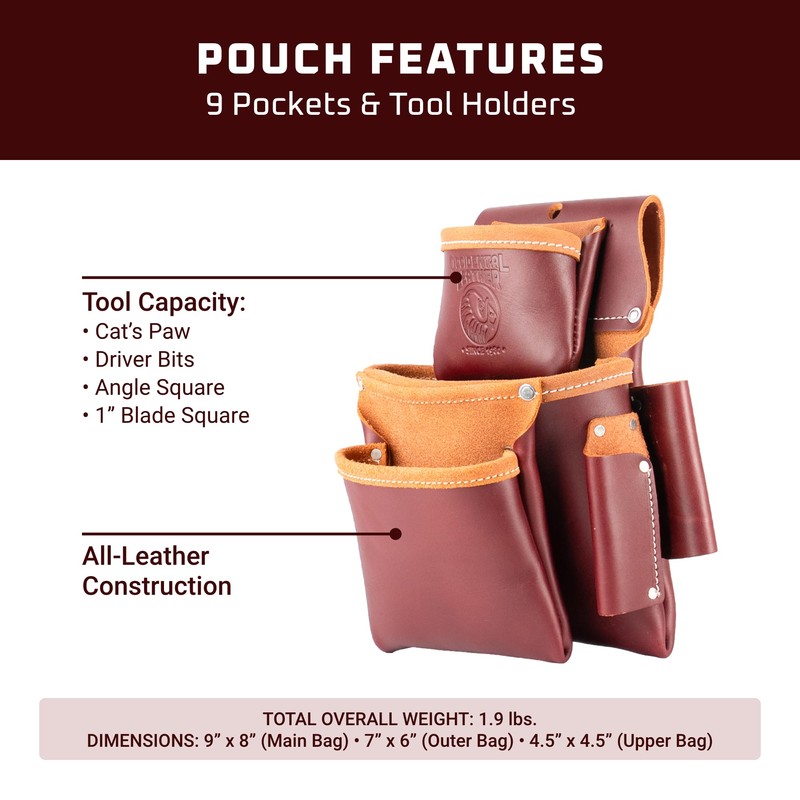 Occidental Leather 3 Pouch Pro Fastener Bag - Cafe -