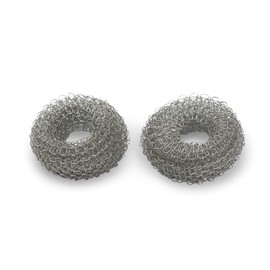 Tredoni 2 Reusable Limescale Remover Ring - Boiler/Kettle Furring Descaler Stainless Steel Mesh 2x4cm (2)