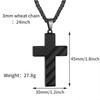 DuoDiner Silver Cross Necklace Pendant for Men Boys Stainless Steel