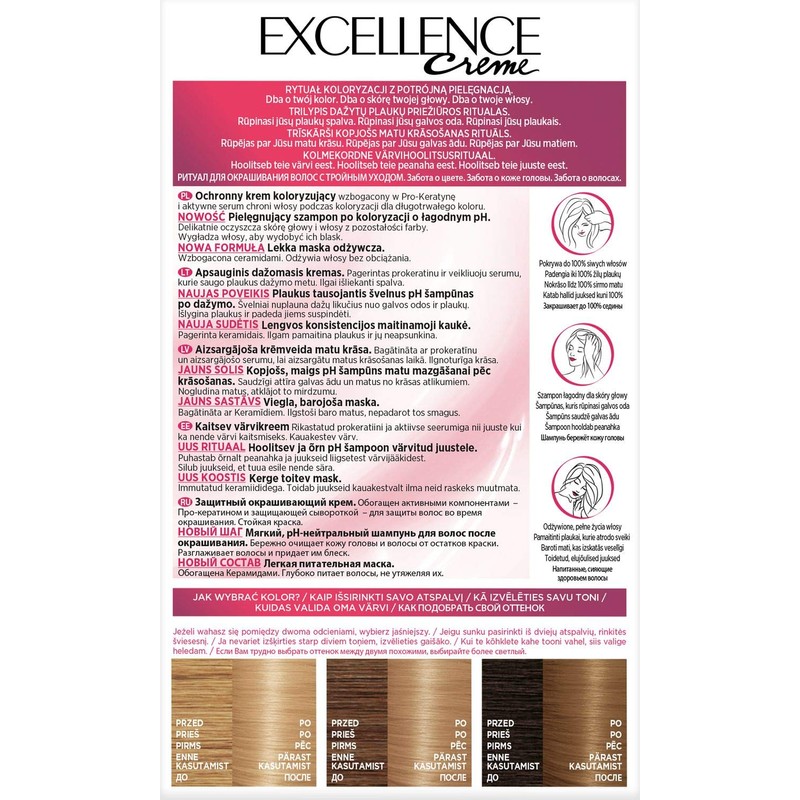 L'Oréal Paris Excellence, Hair Colour, 8.13, Pearl Beige
