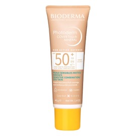 BIODERMA, Protector Solar, Photoderm COVER Touch Mineral Tono Dorado, FPS50+, Alta Cobertura, Efecto Maquillaje, 40ML