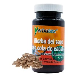 Cápsulas De Hierba Del Sapo Con Cola De Caballo Con 65 Pz