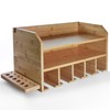 DupliM Bamboo Wall-Mounted Power Tool Organizer, Power Drill Holder and