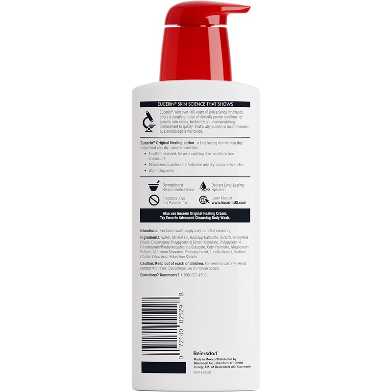 Eucerin Original Healing Rich Lotion, 16.9 Ounce