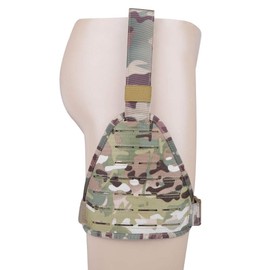 Tactical Laser Cut MOLLE Drop Leg Platform Panel with Hook-and-Loop Belt & Buckled Thigh Straps