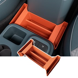 xipoqix Center Console Organizer Compatible with 2022-2025 Ford Maverick Gear Shifter Storage Tray Silicone Orange Front Seat Armrest Trays Replacement for 2022-2025 Ford Maverick Accessories