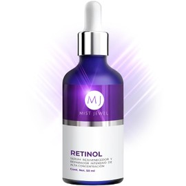 MIST JEWEL Serum Facial Retinol (Vit A), cido hialurnico, Vitamina C, Vit E, B5, hidratante y reparador  Suero para hombres y mujeres Anti manchas... 