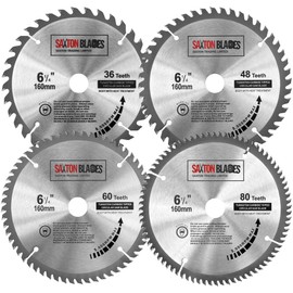 4X Saxton TCT Circular Wood Saw Blades 160mm x 20mm (16mm ring) for Festool TS55 Bosch Makita Pack D