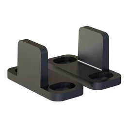JUBEST Black Aluminum Floor Guide Sliding Barn Door Hardware Bypass Door Guide Set of 2