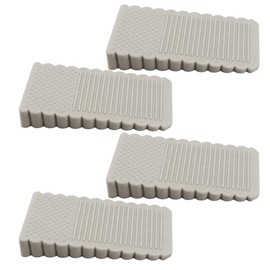 Paquete de 4 mini topes de puerta para la parte inferior de la puerta, cuña de tope de puerta de elastómero termoplástico, resistentes para varias sup