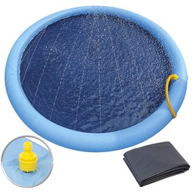 infactory Water Toys Pool: Water Play Mat for Children & Dogs, Hose Connection, PVC, BPA Free (Splash Pool, Water Toys Children, Paddling Pool)