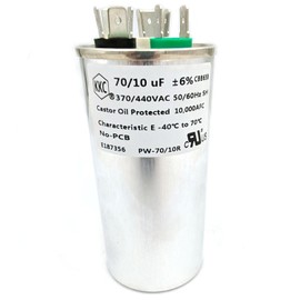 CBB65 70+10uF±6% 70/10 MFD 370/440 VAC Dual Run Circular Start Capacitor for Condenser Straight Cool or Heat Pump Air Conditioner