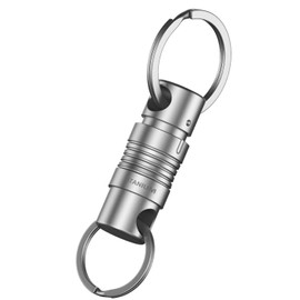 tikey Titanium Quick Release Swivel Keychain, Retractable Key Chain Detachable Keychain Clip，Pull Apart Key Rings for Men Women