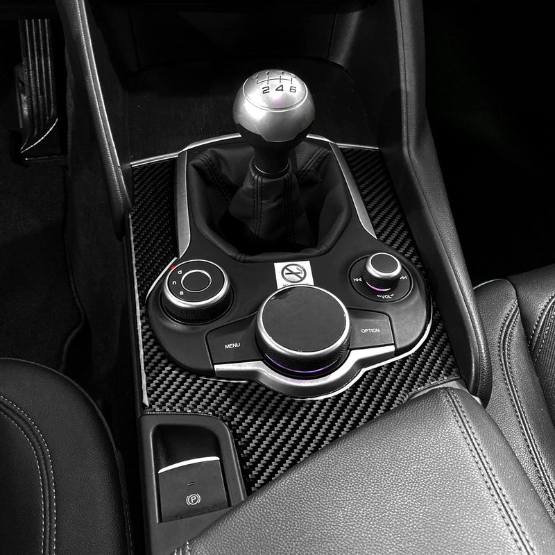 2 x Switch Lever Sticker, Carbon Fibre Compatible with Alfa