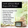 RA Cosmetics 100% Natural African Black Soap, Mango Scent, 5