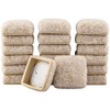 Super Sliders 1 1/4" Square Secure Grip Formed Felt Furniture
