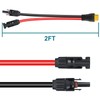 MENTBERY XT60 Connector, MC4 to XT60 Extension Charging Cable 2FT,