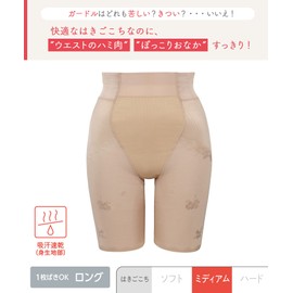 Wing / Wacoal Hamidenne KQ2785 KQ2885 Girdle, Stomach Flattening, Butt Lifting, Slightly Higher Waist, Sweat Absorbent, Quick Drying Body Fabric, Long Length, BL
