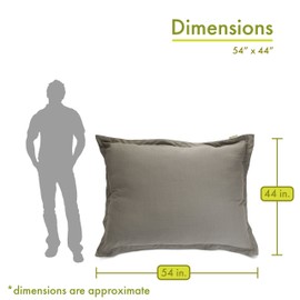 Majestic Home Goods Wales Floor Pillow, Gray