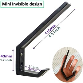 AUXPhome 2 Pack Motorcycle Helmet Hook Multi-Purpose Jacket Hanger Keys Bags Holder Wall Mount Rack Cloth Display Rack Hat Hook for Home Kitchen Door Cabinet - Hardware Included Easy to Install.