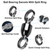 QISHUO Ball Rolling Bearing Swivel Saltwater High Strength Fishing Swivel