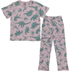 Jurassic Park Boys Adaptive T-Shirt & Cargo Sweatpants Set, Dinosaur Adventure Clothing Little and Big Boys Sizes