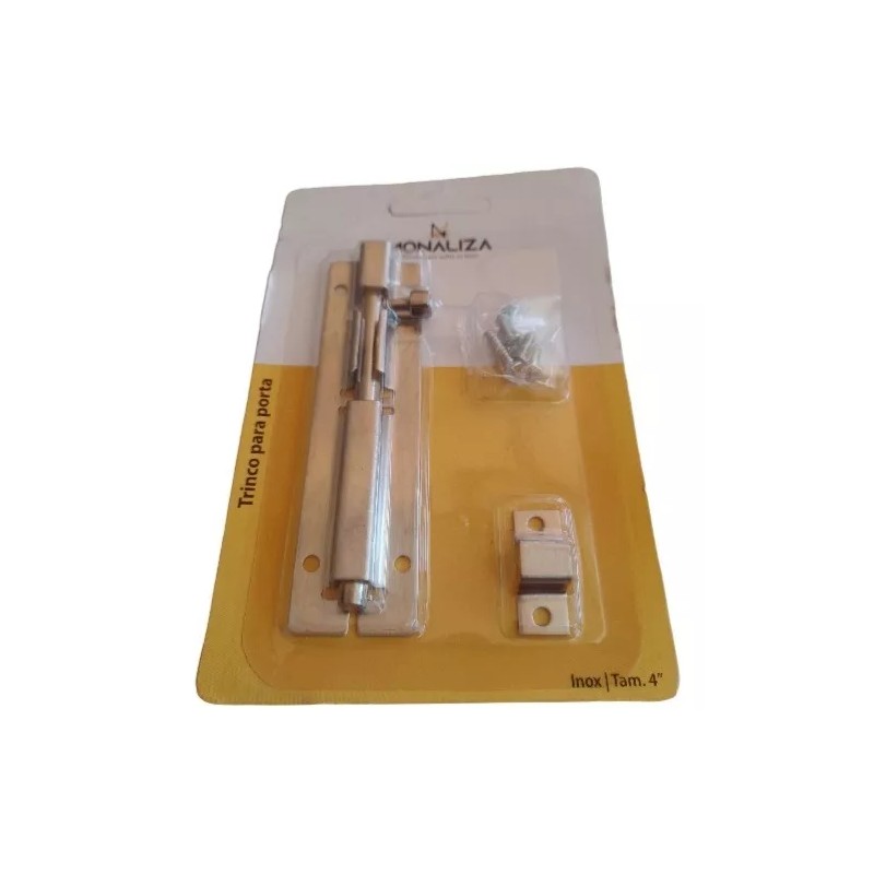 Monaliza Pestillo de puerta de acero inoxidable con 4 tornillos