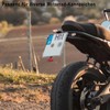 evermotor Universal Mini Motorcycle E4 Reflector Rear Narrow Red with