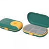 Sub-Division Pill Container Portable Cutting Pill Case Green camping
