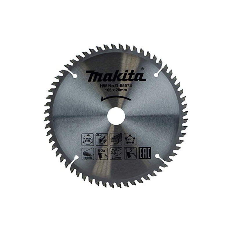 Makita D-65573 TCT Multi-Purpopse Saw Blade 165mm x 60T