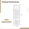 30 PCS Empty Deodorant Containers, 2 oz Refillable Semi-Transparent Plastic
