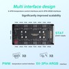 ELFJMZP 8-Channel Dual-Function 5V 3-Pin + 4-Pin PWM ARGB Fan