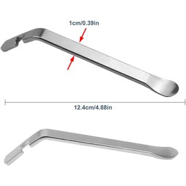 iwobi Bicycle Tire Lever, 3 Pieces Bicycle Pry Bars Metal, Bicycle Tyre Levers Tool for Bike Tyre Remover, Spoon Bicycle Changing Tool Silver
