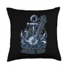 Anchor Drop Guitar Splash Rock Throw Pillow