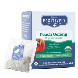 Organic Positively Tea Company, Peach Oolong Tea Bags, 20 Count