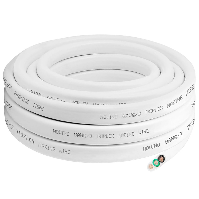 6 Gauge Marine Wire,6 AWG Marine Grade Wire,6/3 Triplex Tinned
