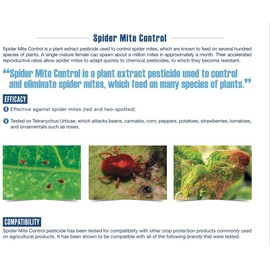 Growers Trust Spider Mite Killer Non-Toxic, Biodegradable - Natural Pesticide -Organic Ingredients- Earth Friendly Pest Control-(Solution Makes 5 gallons RTU )