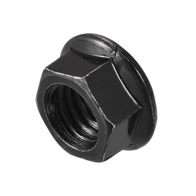 sourcing map M10 Serrated Flange Hex Lock Nuts, Carbon Steel