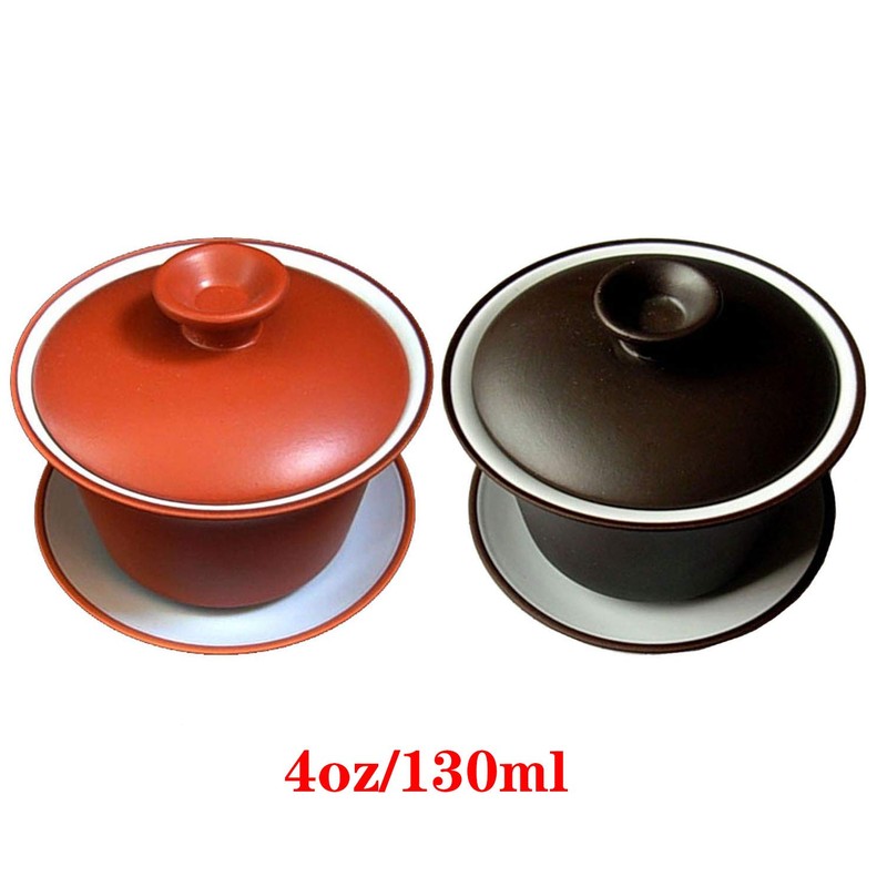 Teacup Kungfu tea bowl zisha red brown 4oz/120ml yixing cup