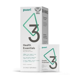 Puori Puori P3 Health Essentials - Multivitamins for Men and Women - 30 Servings - Omega 3, Vitamin D, Magnesium, Zinc - Multi-Nutrient for Brains and Energy