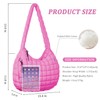 AUACDIY Puffer Tote Bag Large Quilted Crossbody Bags for Women