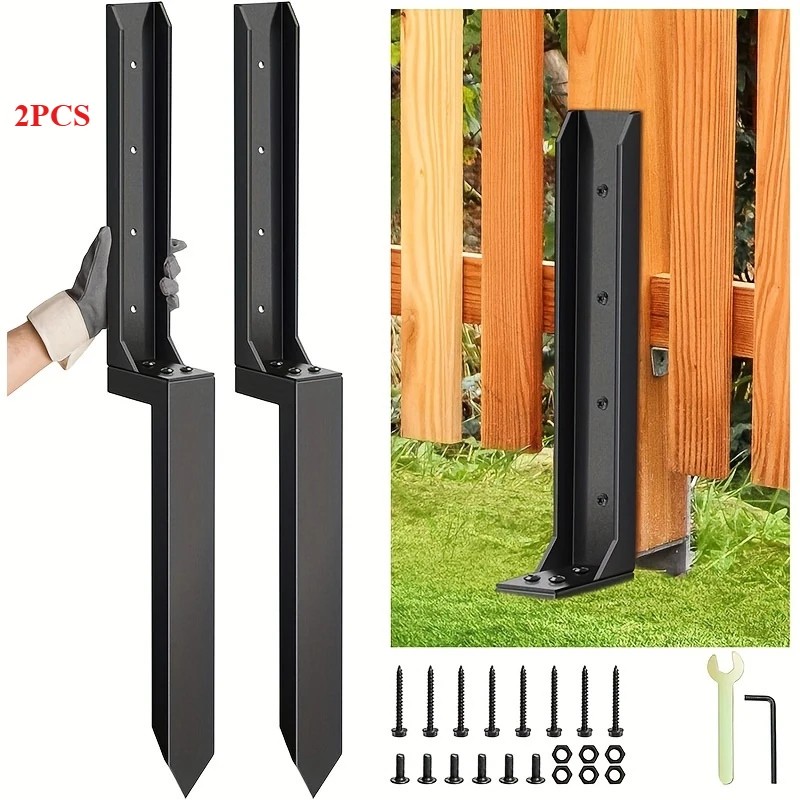 Fence Post Repair Kit for Reinforcing Fence Posts – Heavy-Duty
