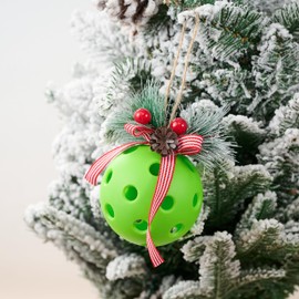 Pickleball Christmas Ornaments for Tree, Life-Size, Pickleball Decorations, Set of 6