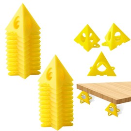 POFET Yellow Cone Canvas and Paint Triangle Stands Cabinet Door Risers for Kitchen Cabinets Clean Paint Job Pack of 20