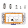 Set of 110 Rivet Nuts Assortment, M3 M4 M5 M6