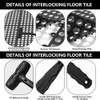 30 Pack Drainage Interlocking Tiles, 12”x12” Modular Interlocking Floor Tiles