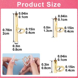 DC,CLISENCE 6pcs Pin to Pendant Converters, 3 Sizes Gold/Silver Brooch Pin Necklace Adapter for Women, Brass Brooch Pendant DIY Converters for Crafts, Jewelry Making - 8 mm, 13 mm, 20 mm