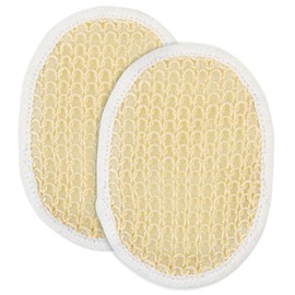 Soft Weave Facial Exfoliation Discs with Secure Finger Band - Sisal Cleanser Sponge Pads for Gentle Cleansing, 5-Pack