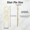 French U-Shaped Hair Pins - Double-Layer Wavy Lock Hair Clips(6pcs)
