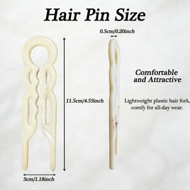 French U-Shaped Hair Pins - Double-Layer Wavy Lock Hair Clips(6pcs)